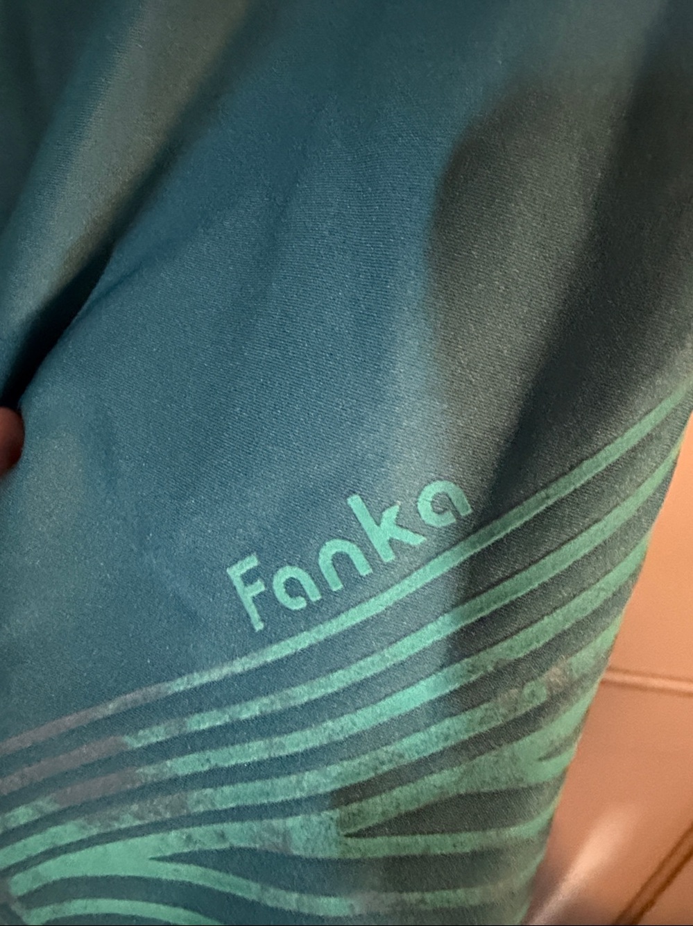 Women's Two-Tone Teal & Green Fanka Leggings - Picture 2 of 2